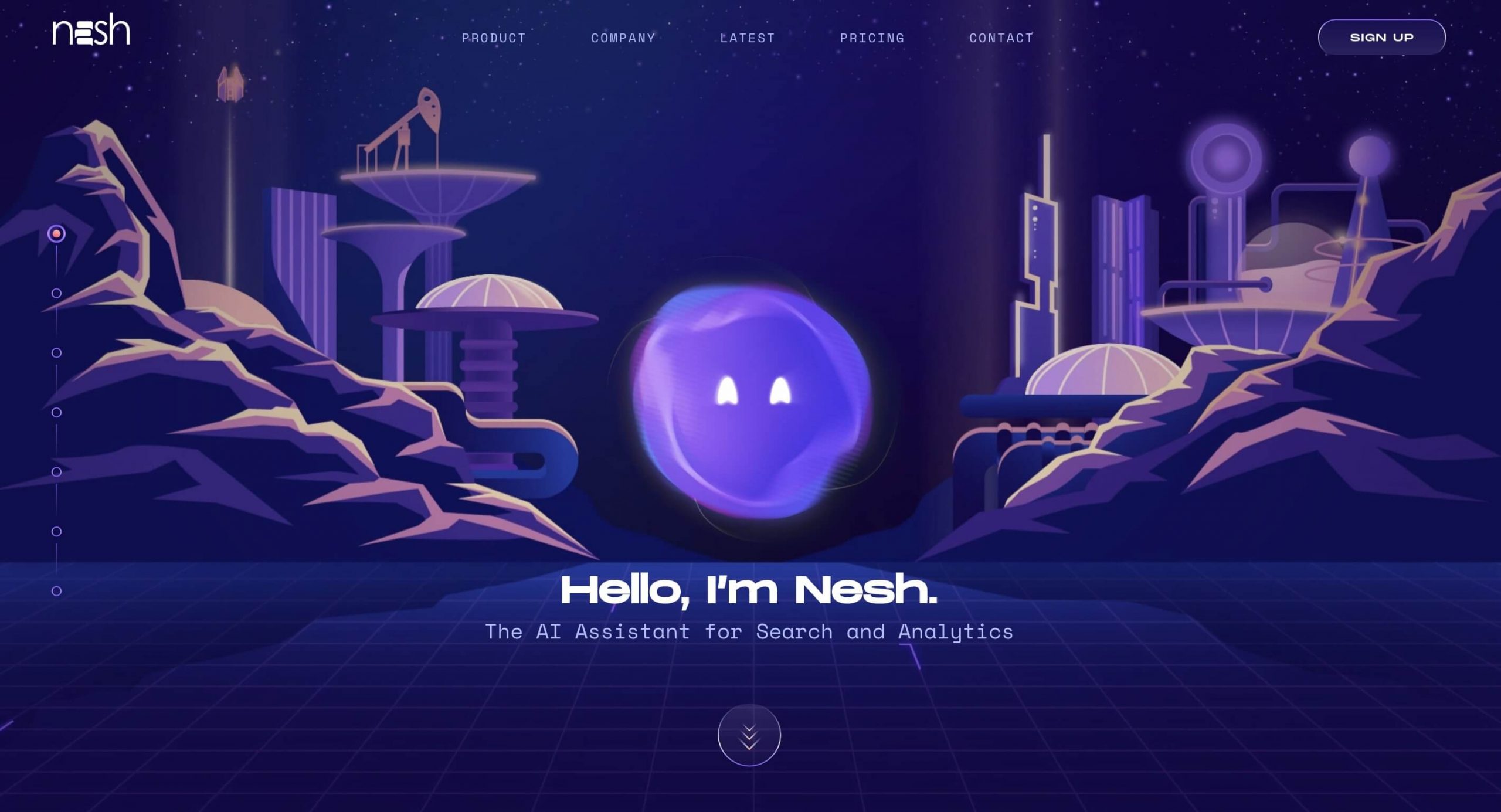 Homepage du site Hellonesh.io 